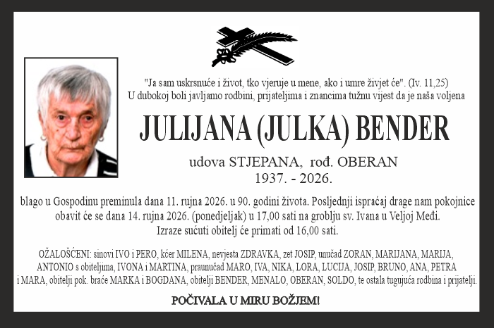 Julijana (julka) Bender