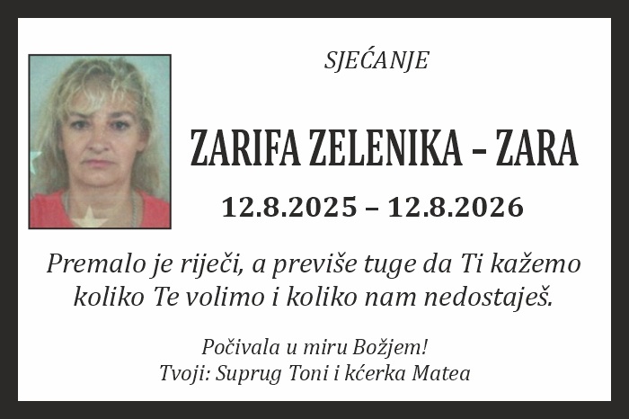 Zarifa Zelenika – Zara
